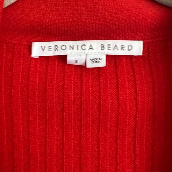 VERONICA BEARD LAZANA CASHMERE RED SWEATER SIZE SMALL - Picture 12 of 16